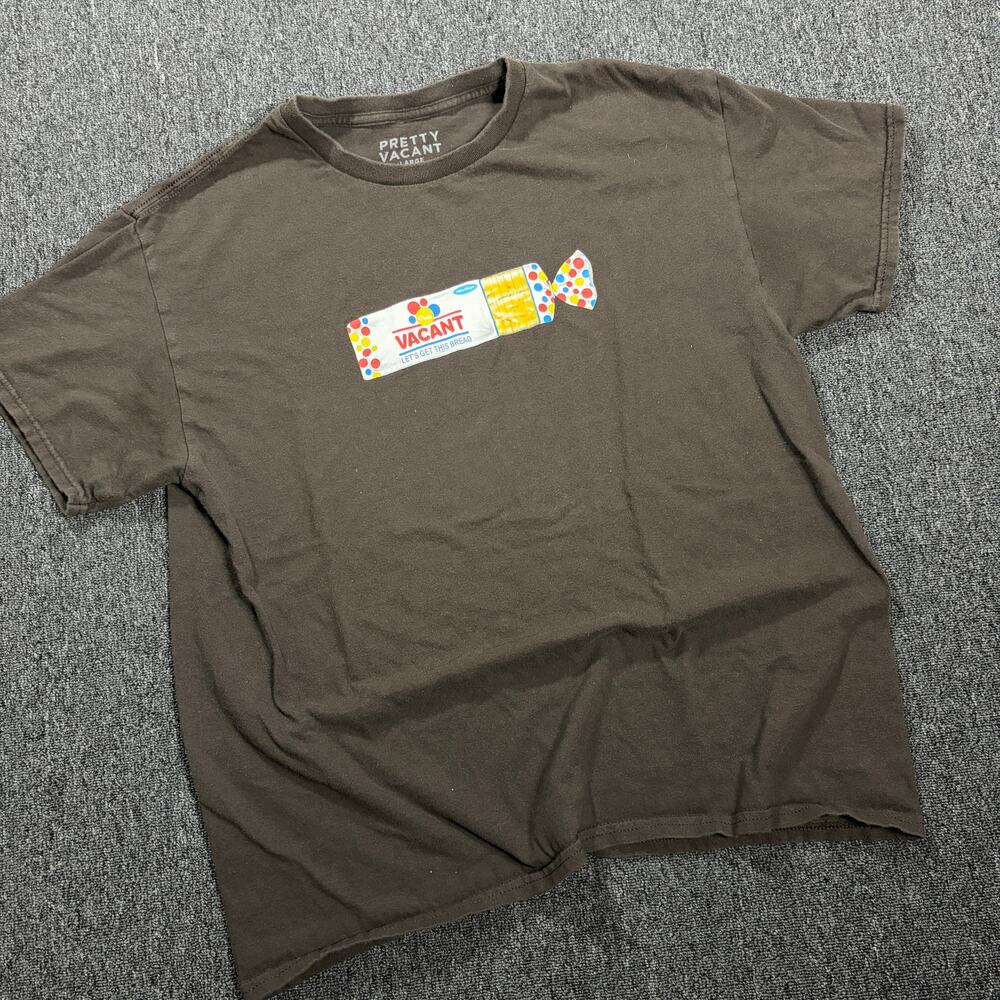 Vintage Y2k Pretty Vacant Lets Get This Bread Brown Skater Graphic Tee Men's L